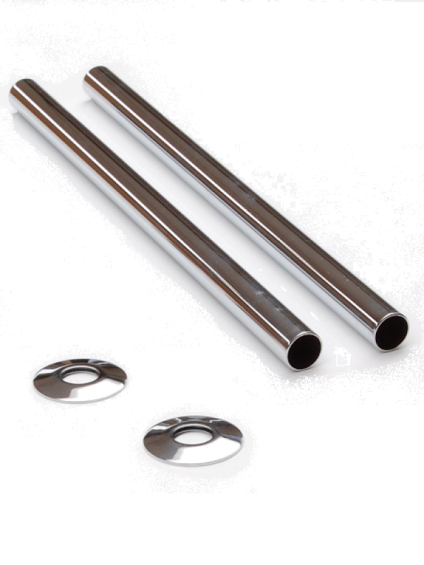 Pipe Sleeves and Floor Caps 300mm Polished Chrome